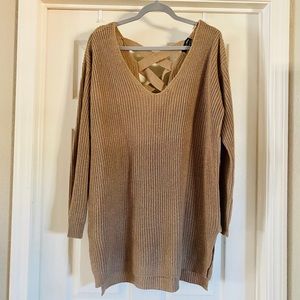 Ambiance Knit Sweater | Plus Size | Criss Cross Bk